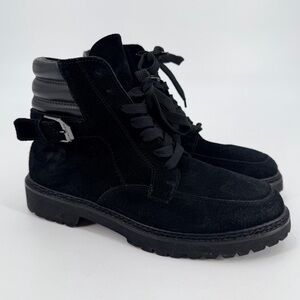 AQUATALIA Myla Black Suede Ankle Boots 8.5